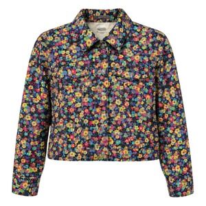 Vintage Y2K Bloomcore Garden Fairy Jacket Women Size S Whimsical Cottagecore